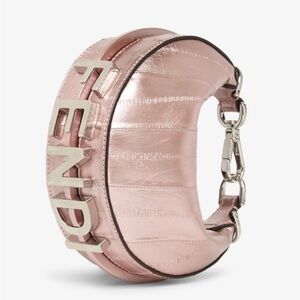 Pink Metallic Nano Fendigraphy in Eel Leather